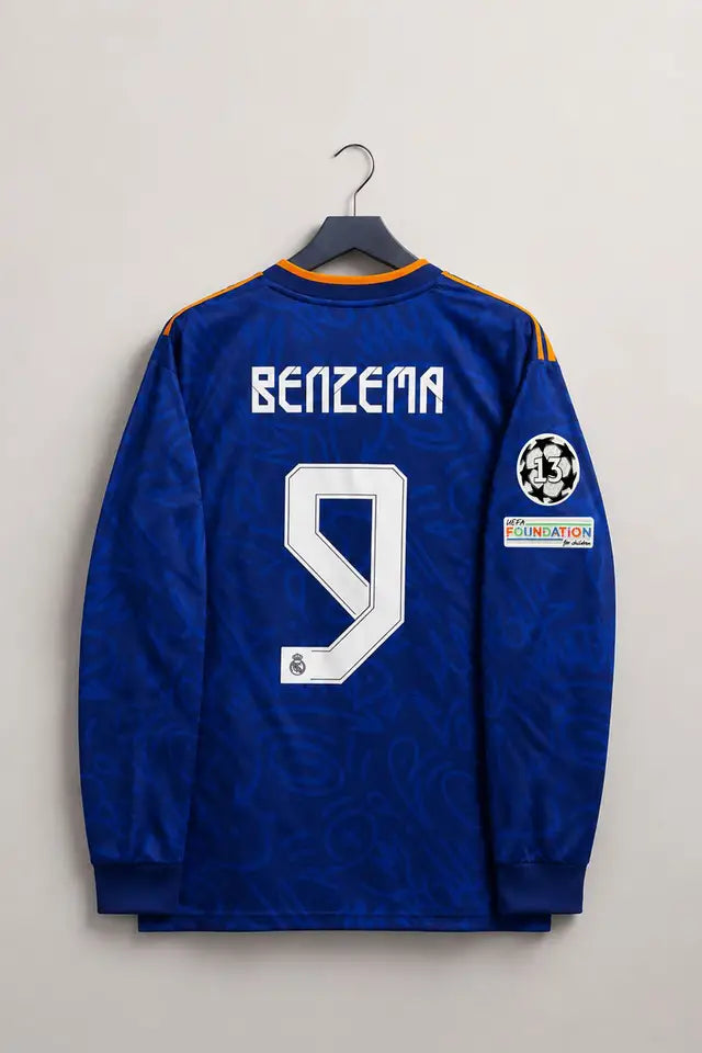 REAL MADRID 2021 AWAY LONG SLEEVE KARIM BENZEMA 9