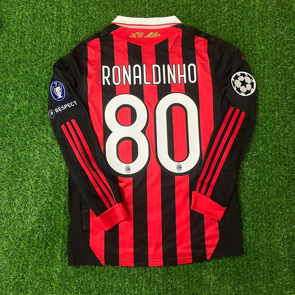 Ac milan jersey long sleeve Ronaldinho #80