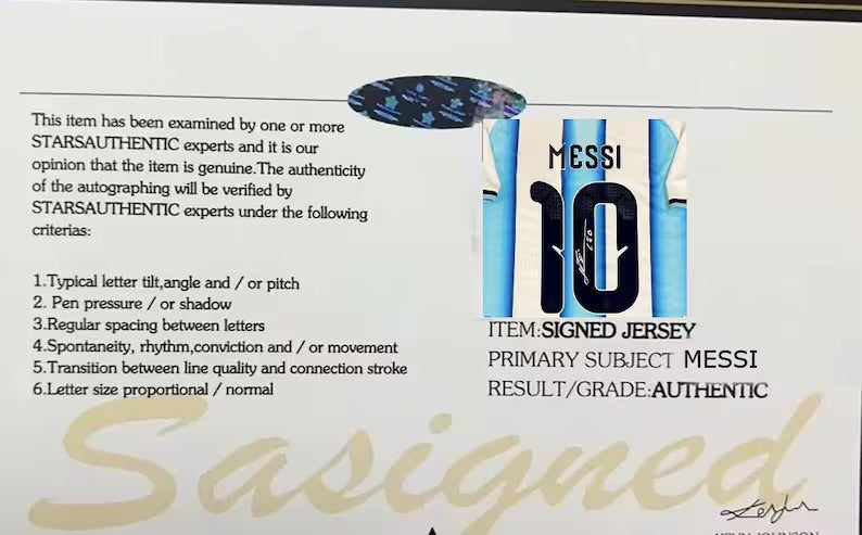 Lionel Messi SIGNED Argentina WORLD Cup Home Jersey/Shirt - COA - 2026