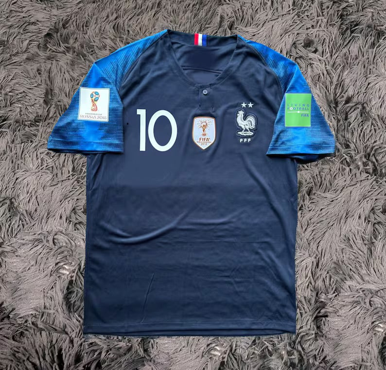 Kylian Mbappe SIGNED France World Cup Shirt Jersey 2018 - COA