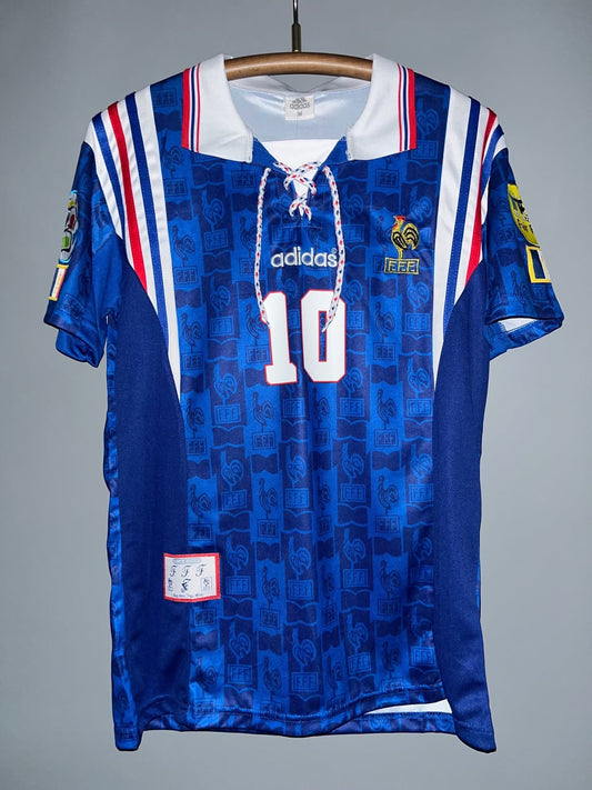 France Zidane Home Kit Euro1996