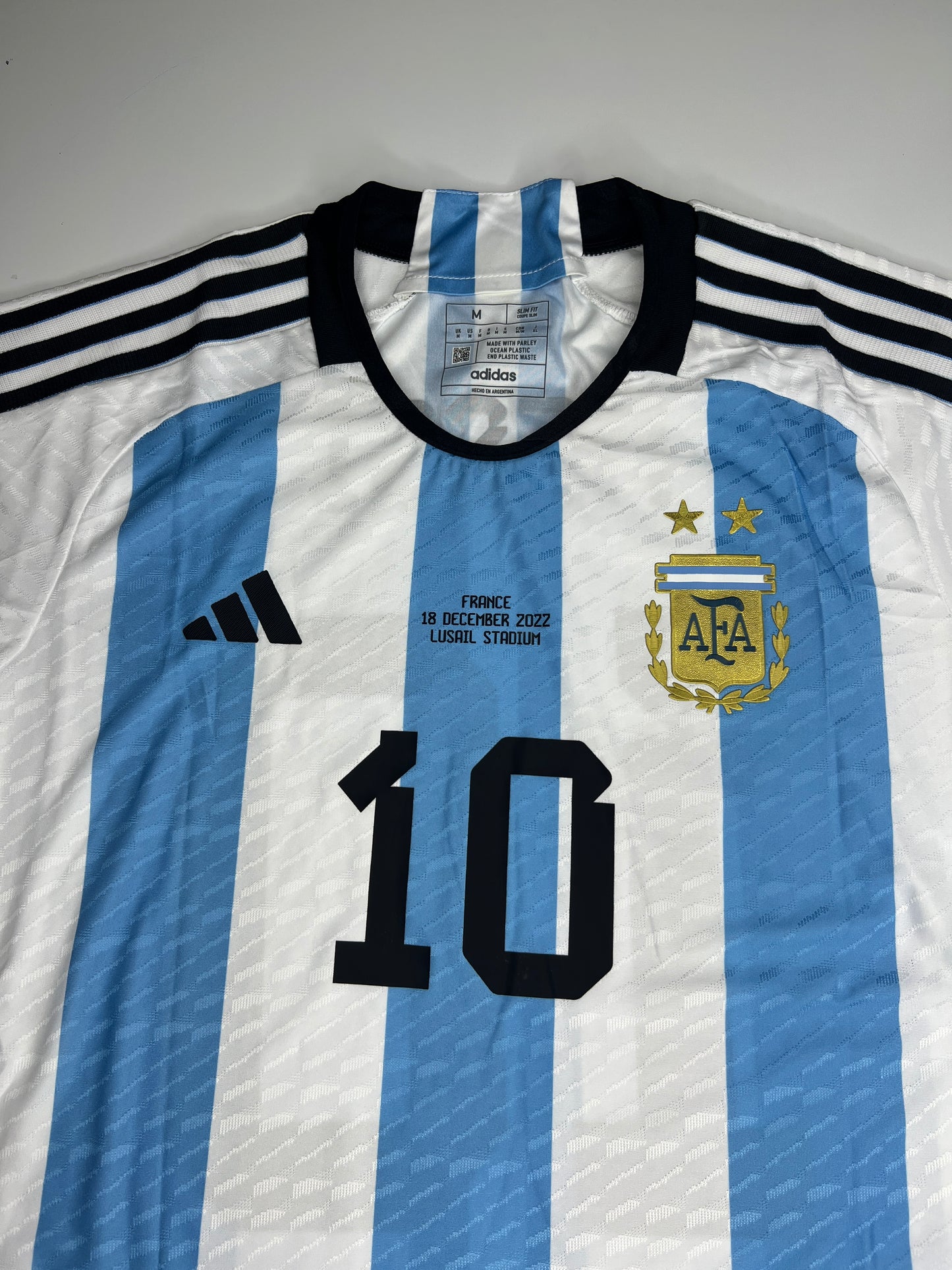 Lionel Messi SIGNED Argentina WORLD Cup final game jersey 2022