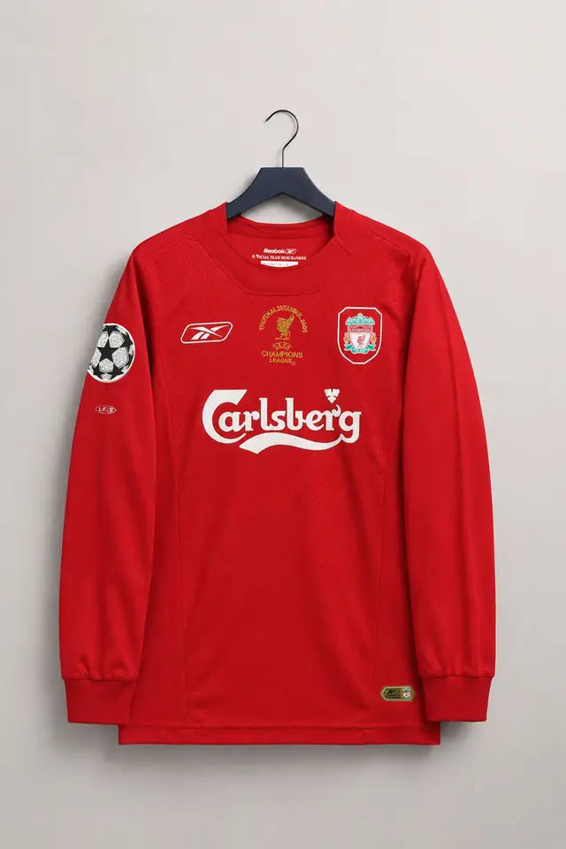 LIVERPOOL JERSEY HOME LONG SLEVEE 04/05 UEFA Champions League
Final GERRARD 8