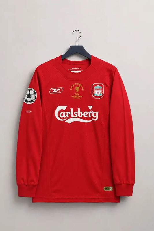 LIVERPOOL JERSEY HOME LONG SLEVEE 04/05 UEFA Champions League
Final GERRARD 8