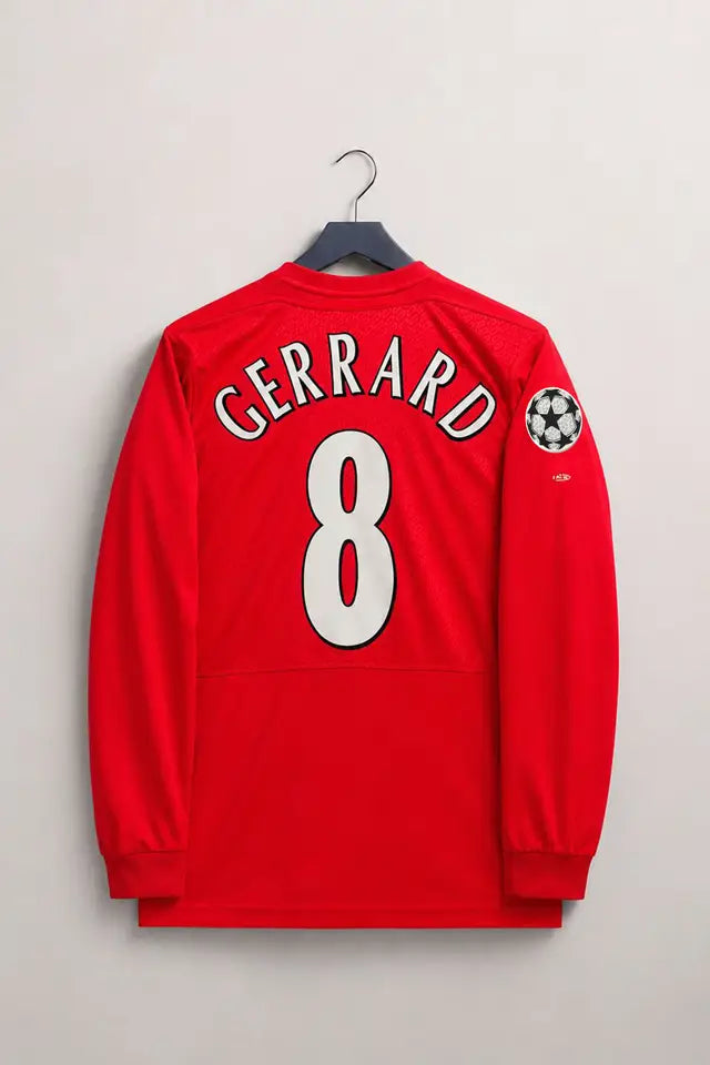 LIVERPOOL JERSEY HOME LONG SLEVEE 04/05 UEFA Champions League
Final GERRARD 8