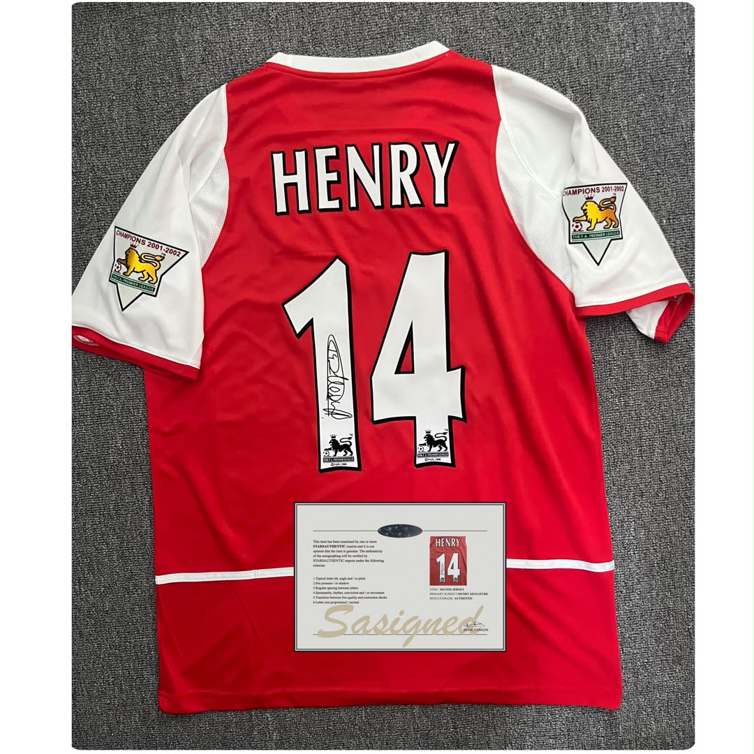 Thierry Henry SIGNED Arsenal 03/04 Home Jersey/Shirt - COA - 2003